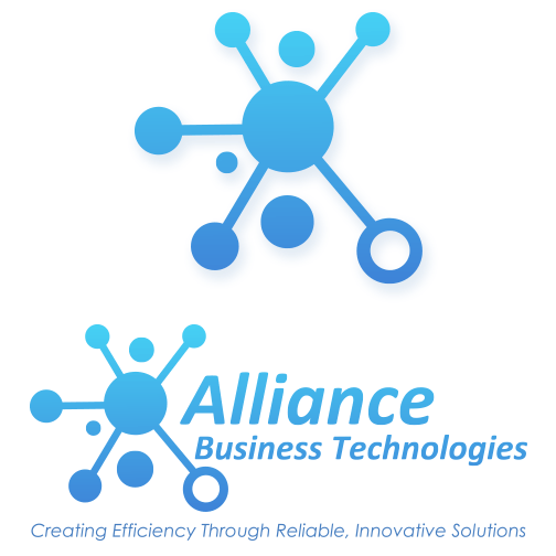 abt logo sample An image of two variants of the logo for Alliance Business Technologies illustrating the importance of logo creation to establish a brand for a company