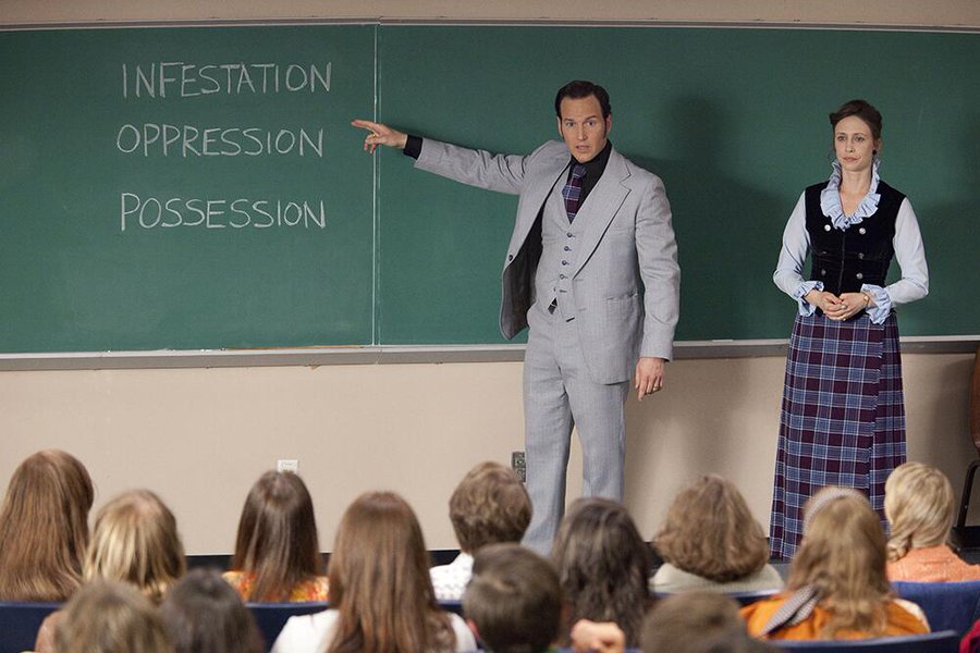 image of ed warren explaining the steps of demonic possession, which is similar to ransomware