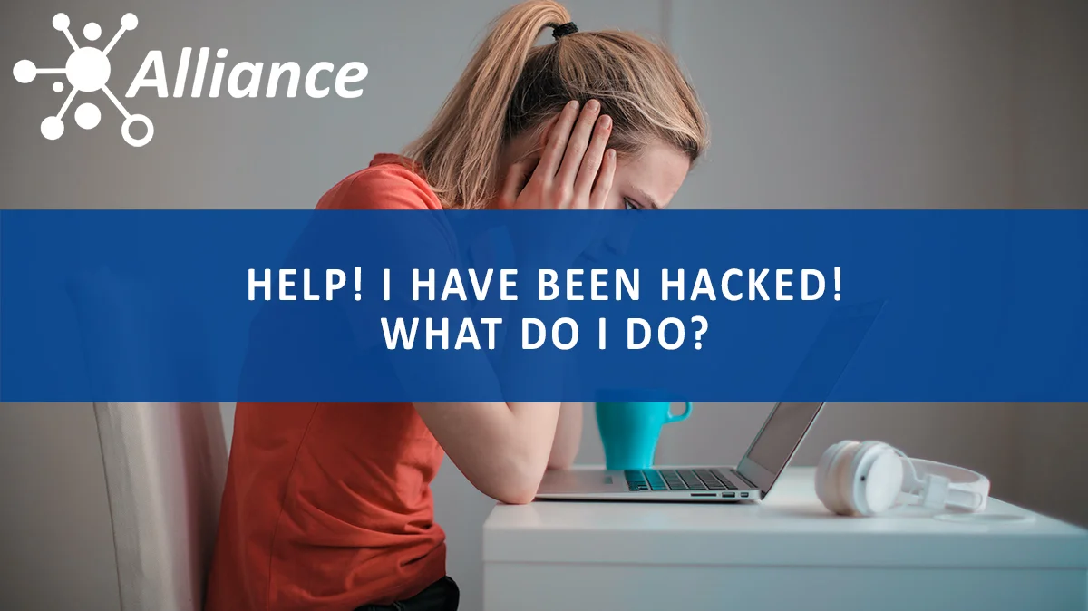 Banner3 I have been hacked! What do I do? Image showing a woman frustrated sitting in front of a laptop.